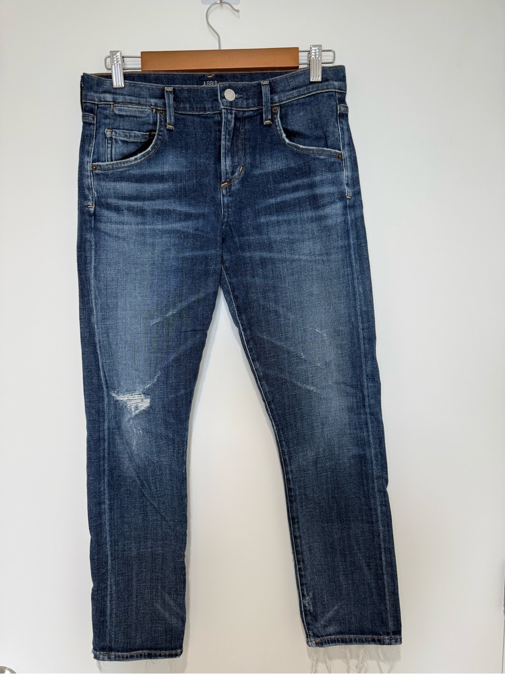 AGOLDE Isabel Women’s Dark Wash Blue Slim Jeans